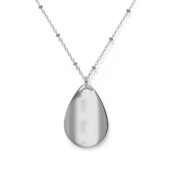 Beautiful Lotus Oval Necklace - Elegant Silver Jewelry for Women - Image 2